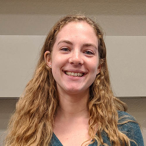 Headshot of Shannon Scott, a smiling white woman with long, curly blonde hair; earrings; and a blouse.